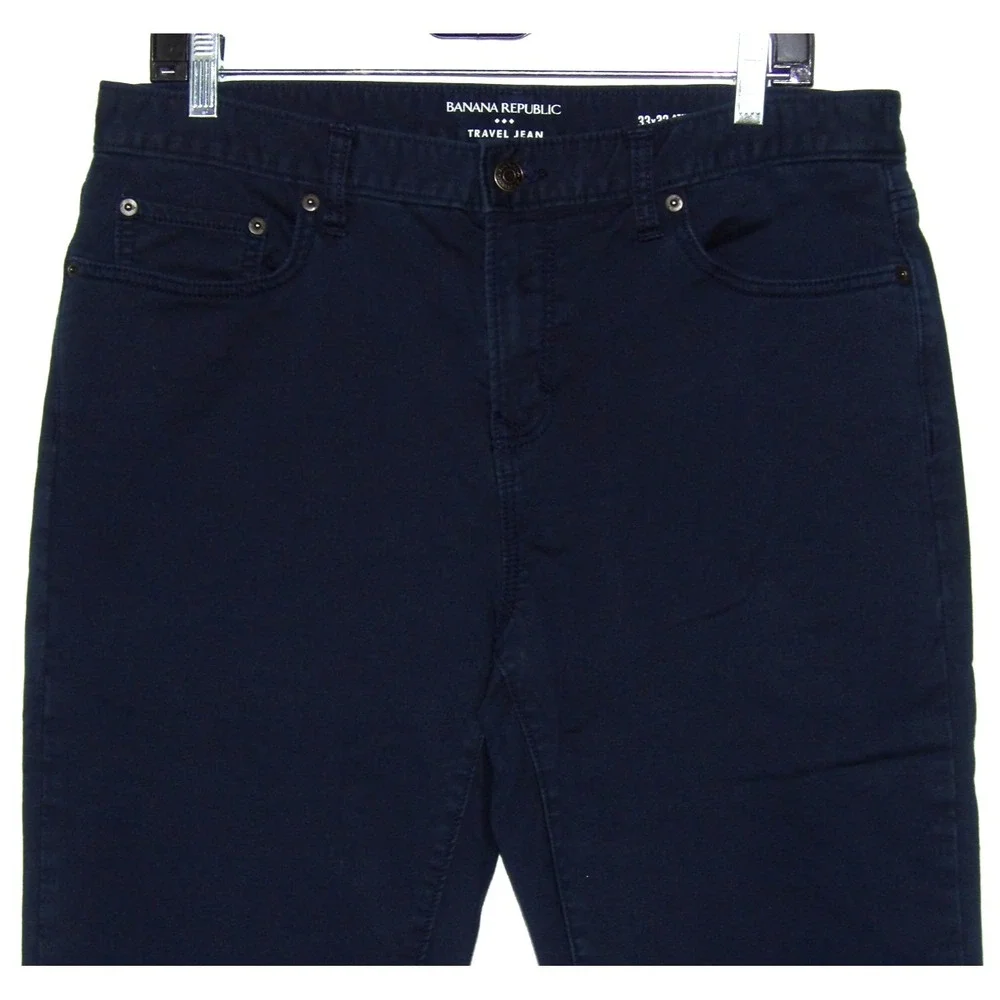 Banana Republic Dark Wash Stretch‎ Athletic Fit Travel Jeans Men's 33 X 30
